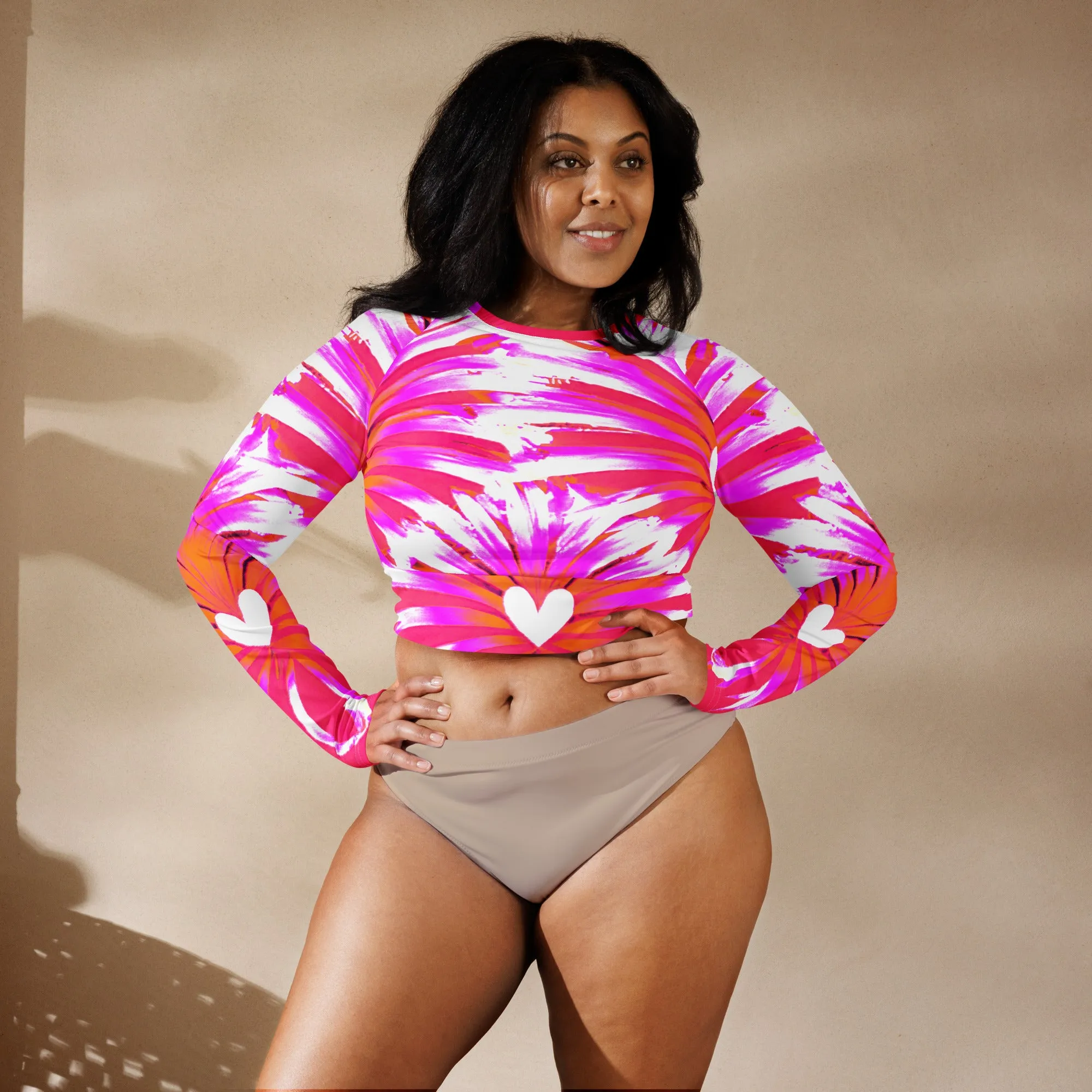 "Heartbeat Couture" Collection - Recycled Long Sleeve Crop Top