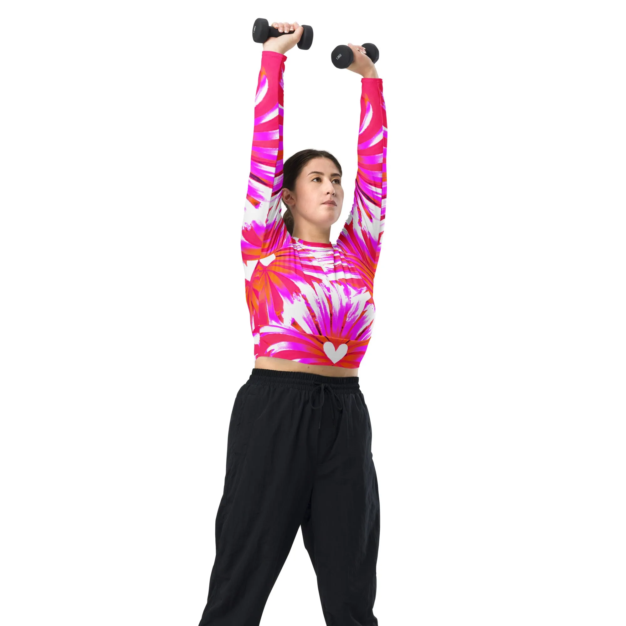 "Heartbeat Couture" Collection - Recycled Long Sleeve Crop Top