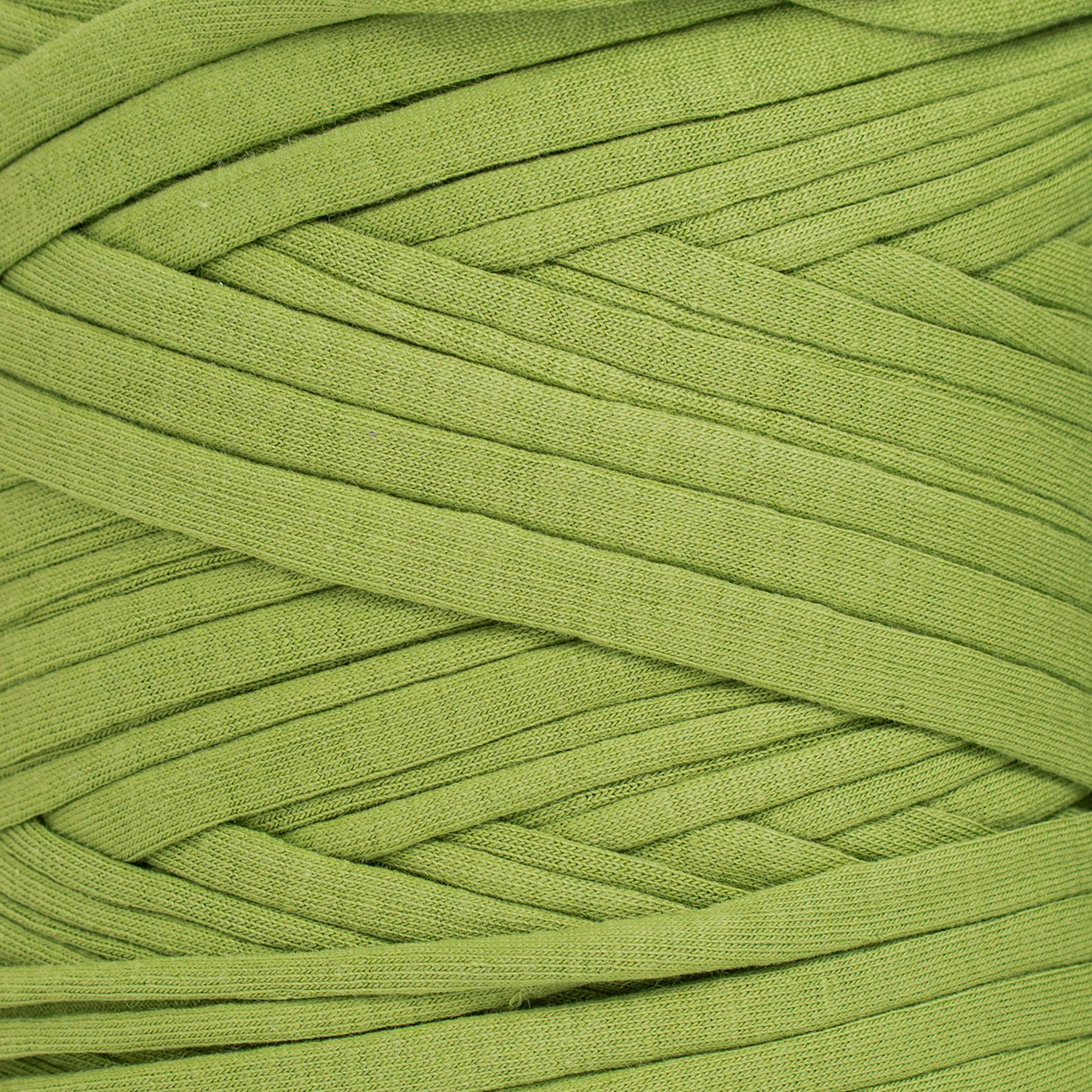 Recycled T-Shirt Fabric Yarn - Olive Green Color