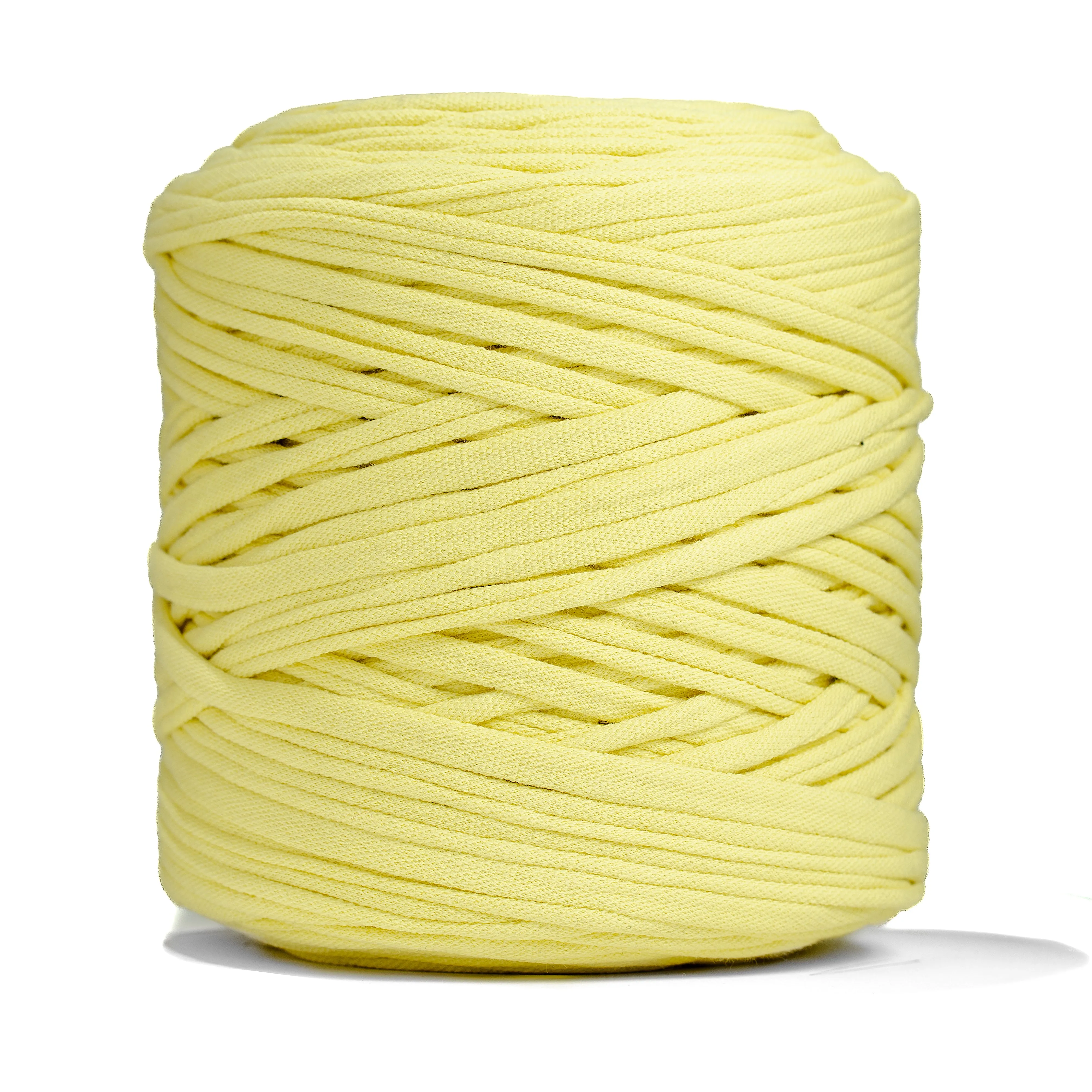 Recycled T-Shirt Fabric Yarn - Yellow Color