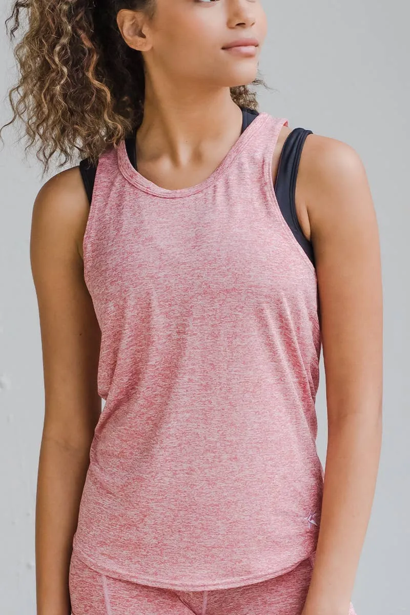 Riley Tank in Red HeatherFlex