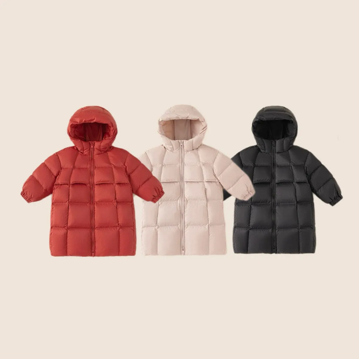 Sienna Solid Color Protective Long Down Coat