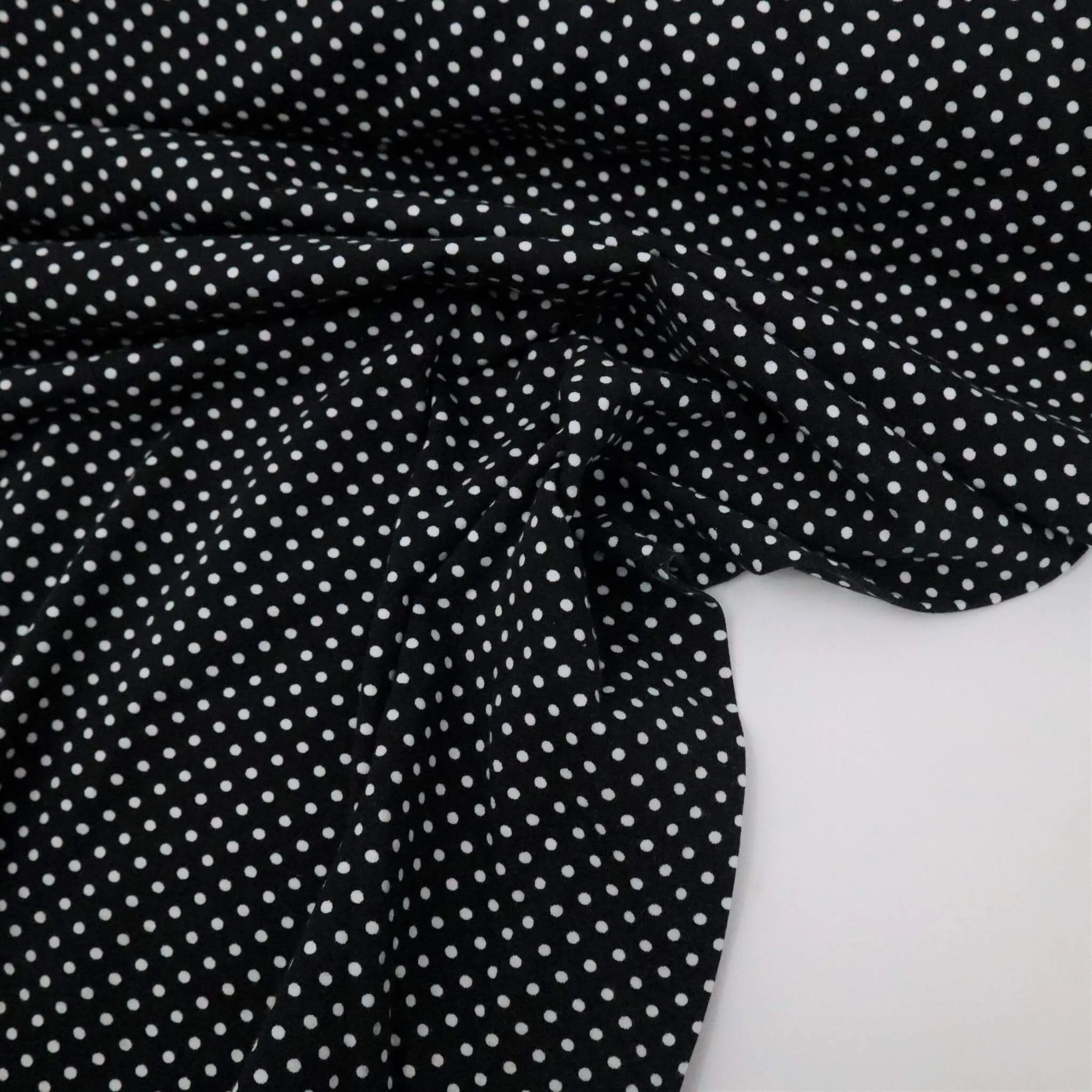 Spots-Cotton Jersey-Black