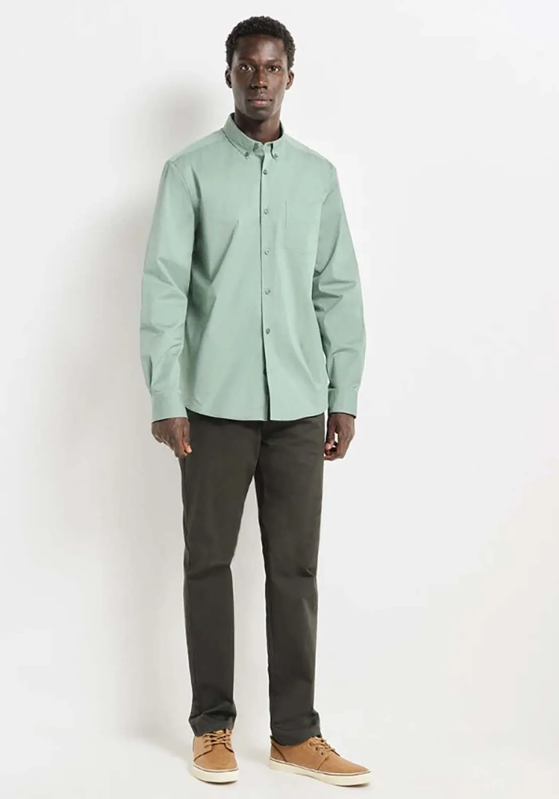 Stretch fabric dress shirt - Green