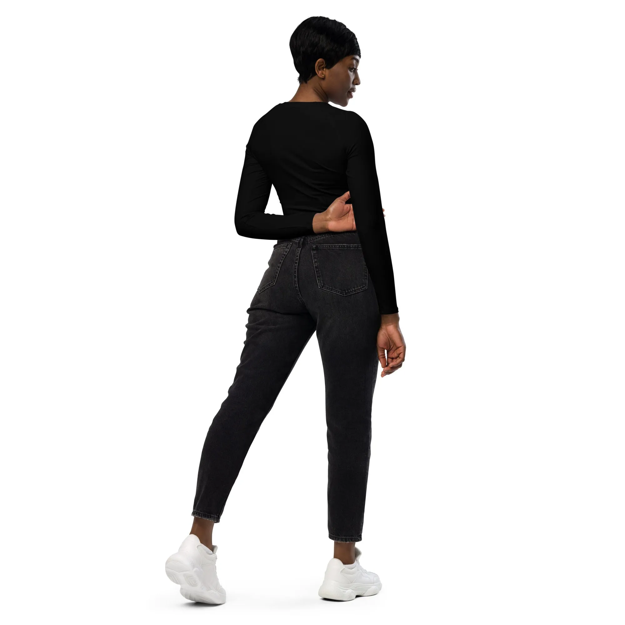 Suffragist Recycled long-sleeve crop top