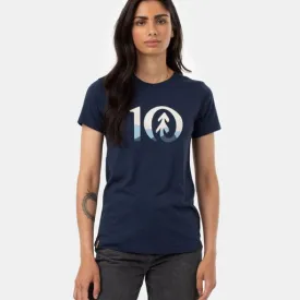 Tentree Womens Mountain Sunset Ten Logo / Dress Blue