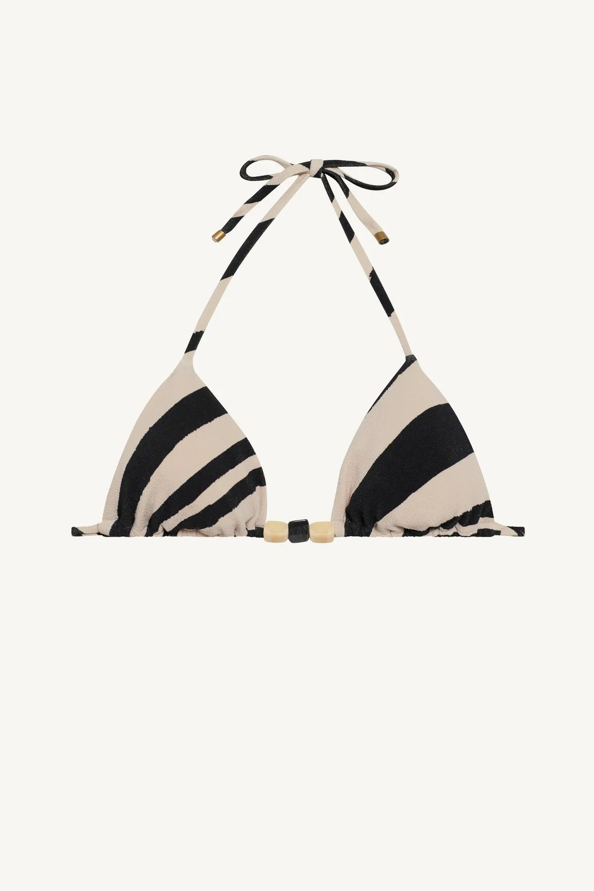 Terra Triangle Top - Sandbar Stripe Crepe Texture