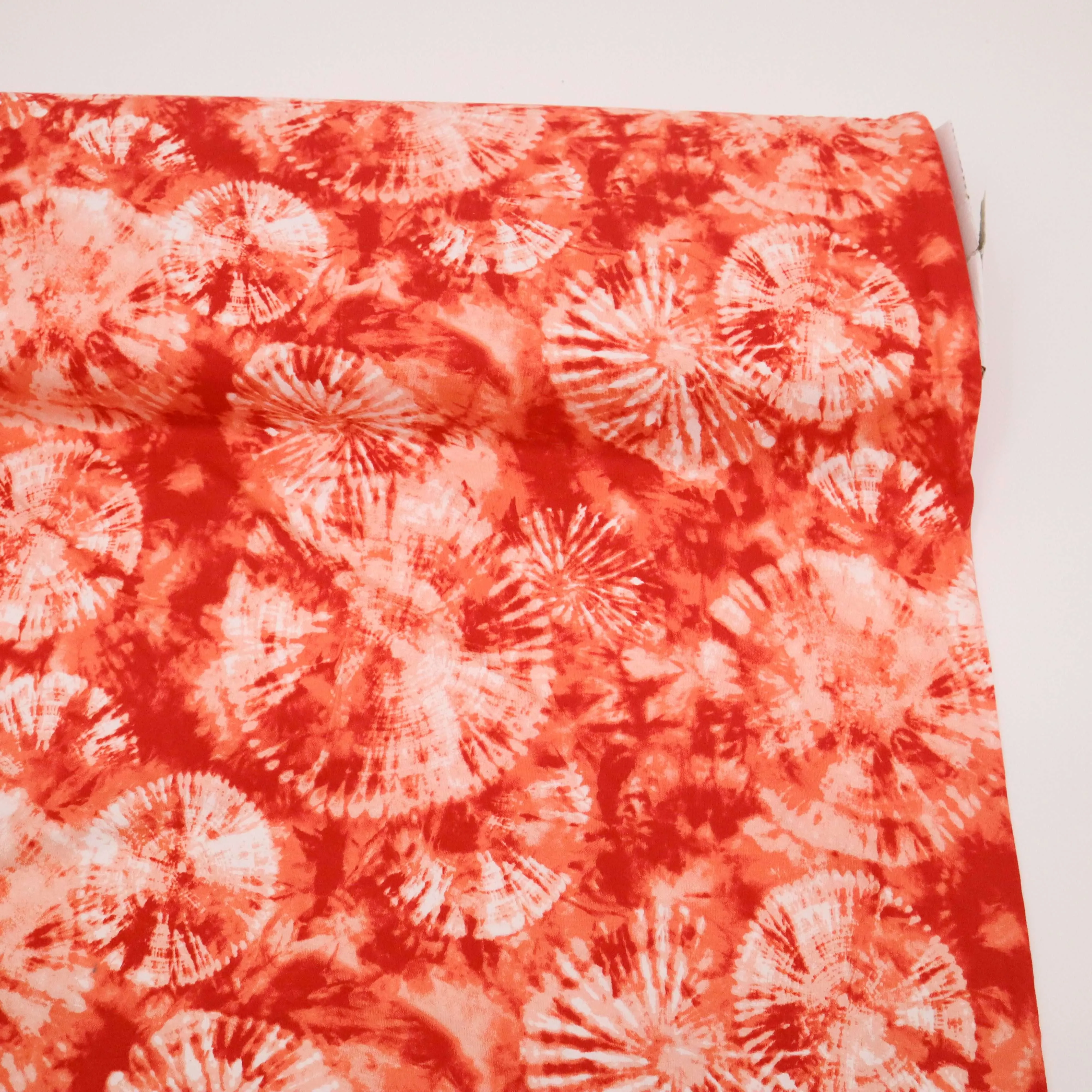 Tie dye- Orange-Viscose Jersey