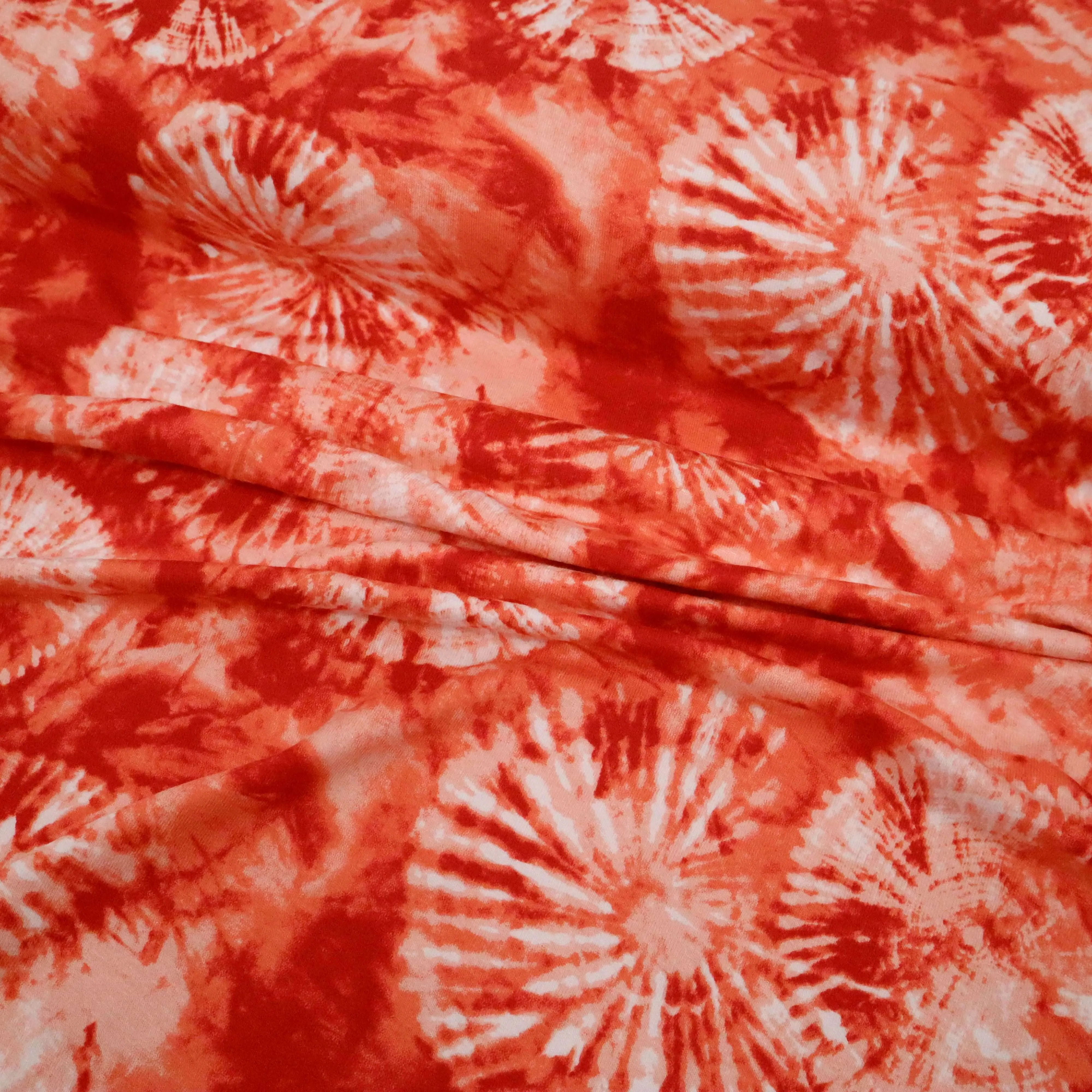 Tie dye- Orange-Viscose Jersey