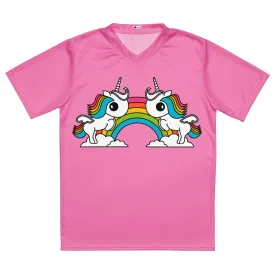 UNIQUE pink - just unicorns - Recycled unisex sports jersey