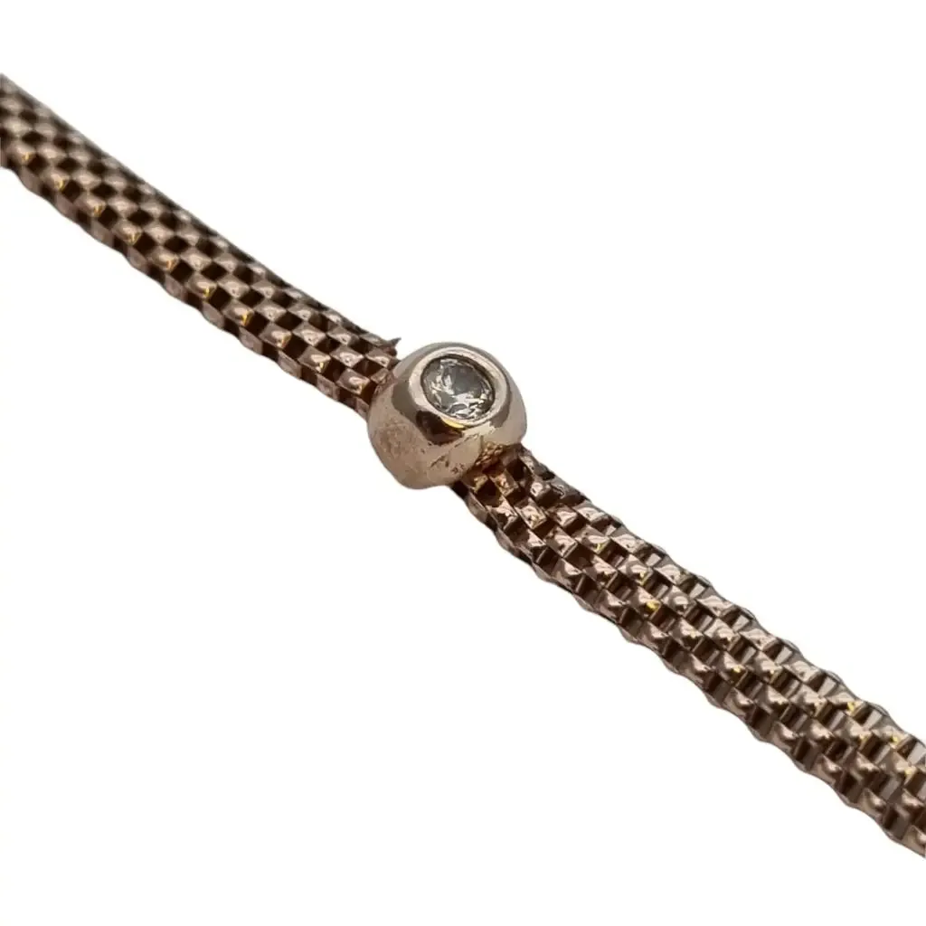 Vintage bracelet for women in golden silver and zircons.