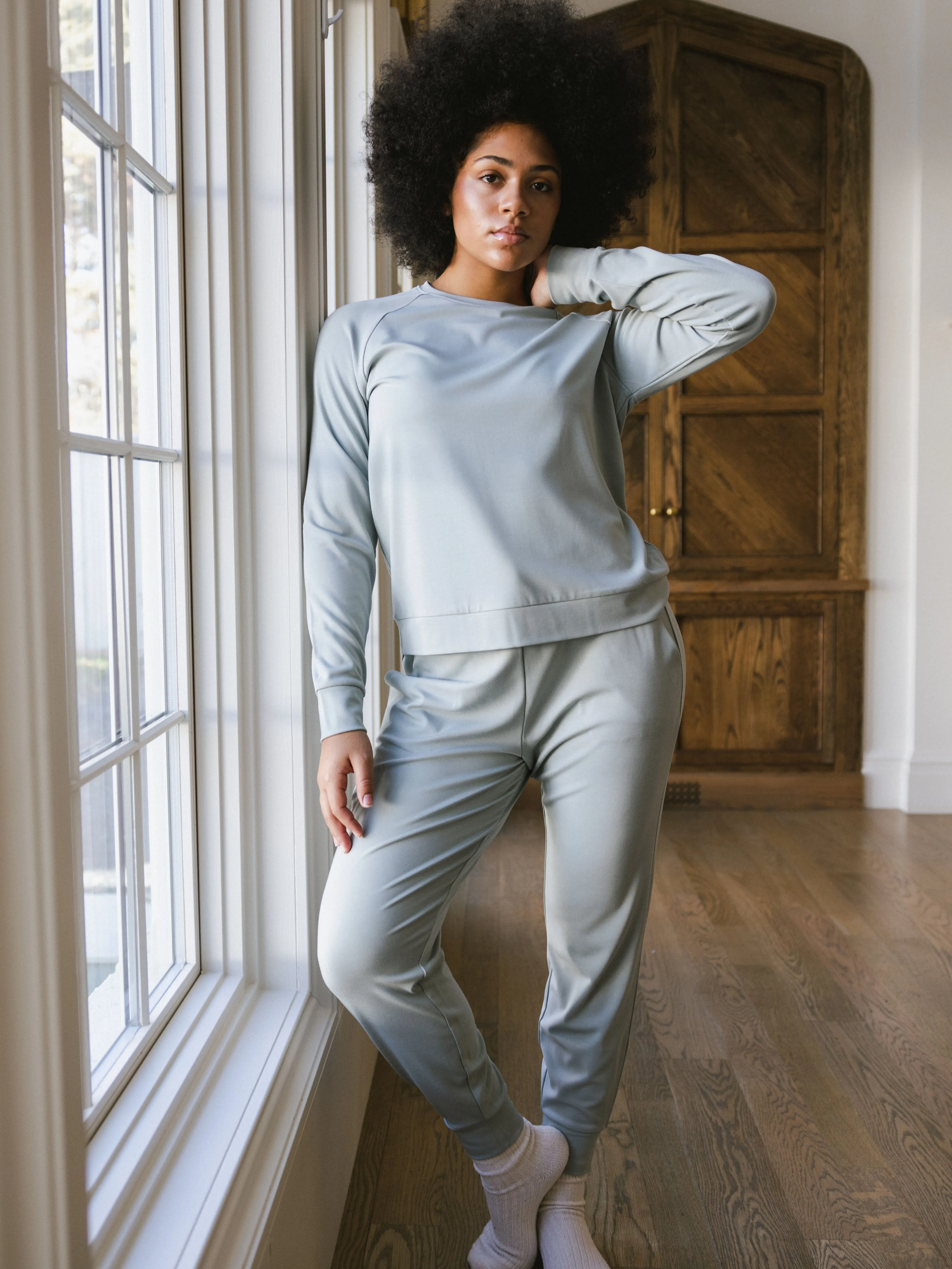 Women's Brushed Bamboo Pullover Crew