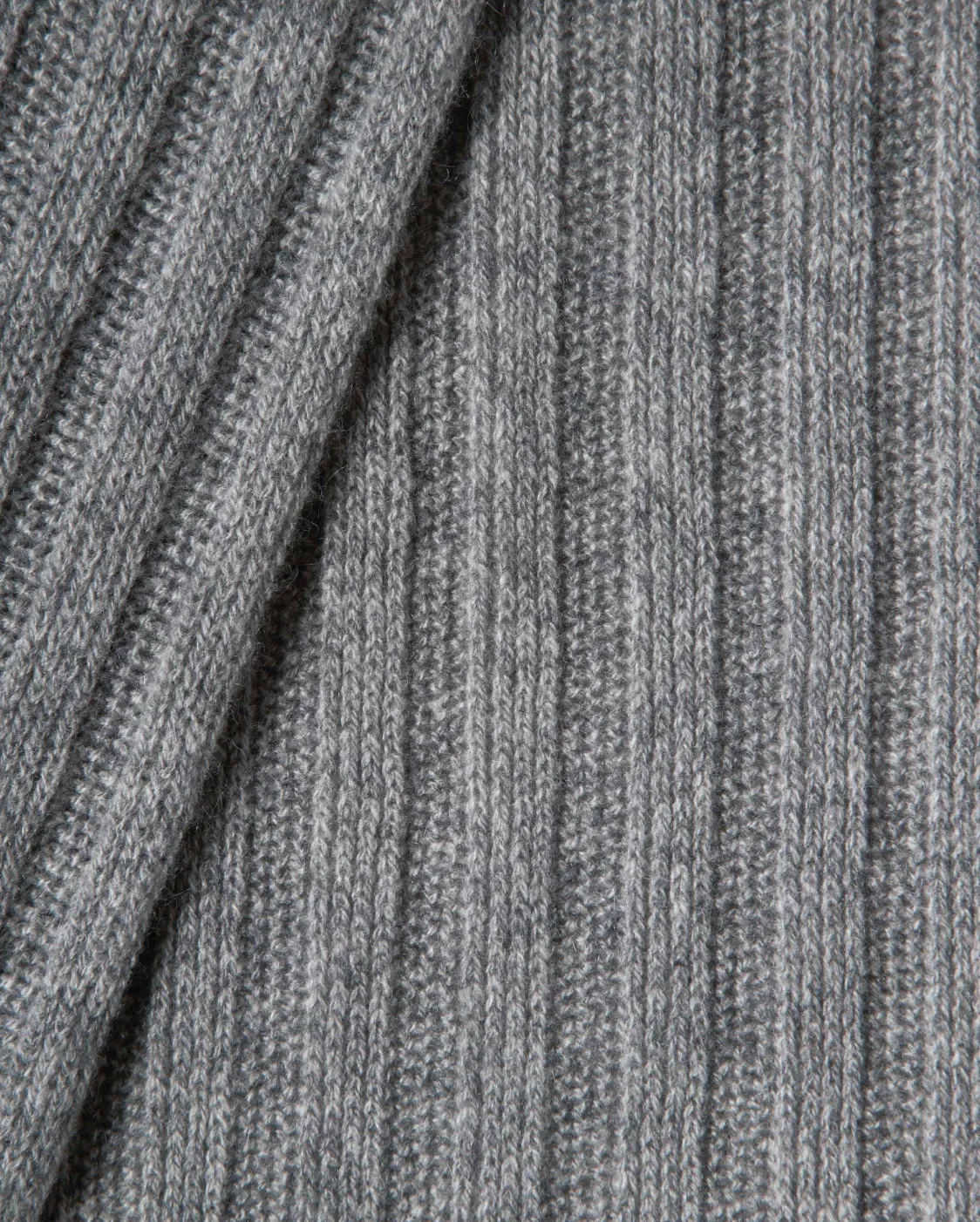 Womens's Cashmere & Wool Chunky Ribbed Scarf Black