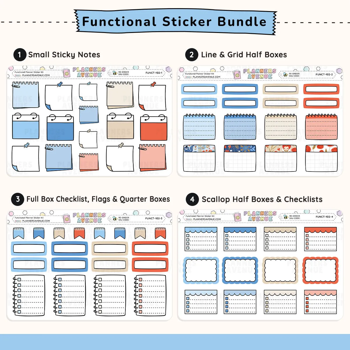Wonderland Functional Planner Stickers