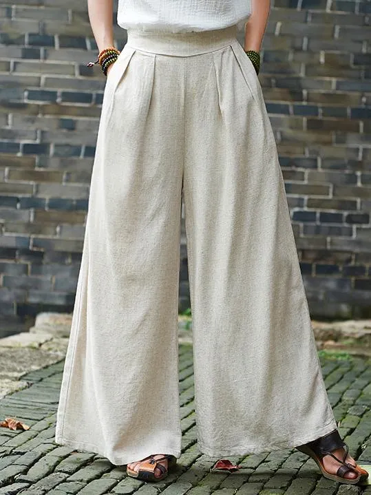 xakxx Vintage Casual Yoga Loose Wide Leg Pants